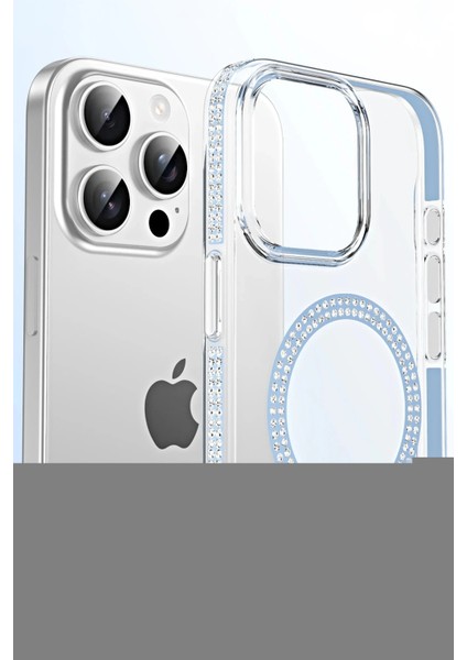 Apple iPhone 14 Pro Max Move Taşlı Magsafe Kapak - Lila indirimleri