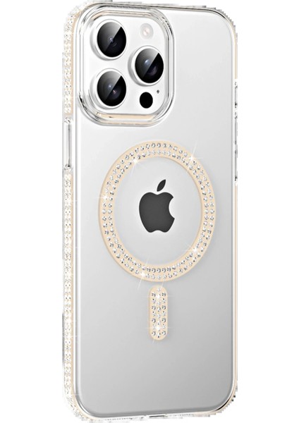 Apple iPhone 14 Pro Max Move Taşlı Magsafe Kapak - Pembe indirimleri