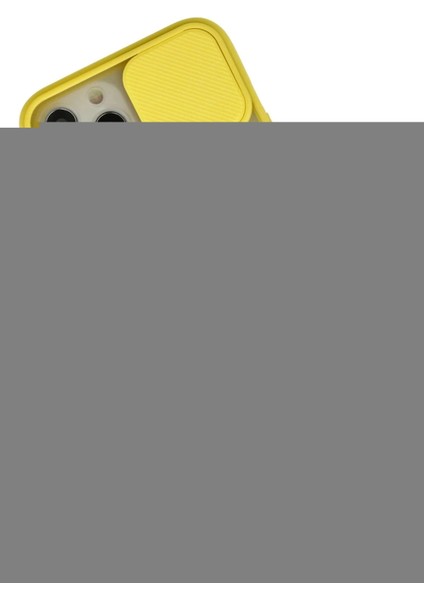 iPhone 12 Pro Max Kılıf Palm Buzlu Kamera Sürgülü Silikon - Sarı fiyatları