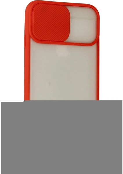 iPhone 6 Kılıf Palm Buzlu Kamera Sürgülü Silikon - Kırmızı modelleri