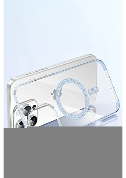 Apple iPhone 16 Pro Max Move Taşlı Magsafe Kapak - Lila modelleri