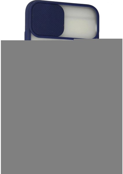 iPhone 6 Plus Kılıf Palm Buzlu Kamera Sürgülü Silikon - Lacivert modelleri