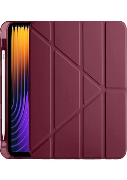 Xiaomi Pad 7 Pro Kılıf Kalemlikli Mars Tablet Kılıfı - Mor