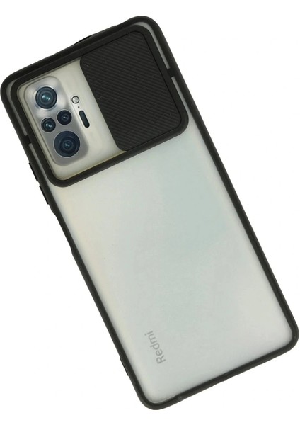 Xiaomi Redmi Note 10 Pro Kılıf Palm Buzlu Kamera Sürgülü Silikon - Siyah fiyatları