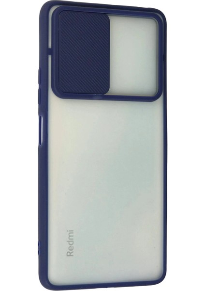 Xiaomi Redmi Note 10 Pro Kılıf Palm Buzlu Kamera Sürgülü Silikon - Lacivert modelleri