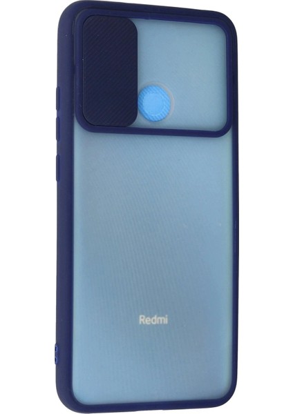 Xiaomi Redmi 9c Kılıf Palm Buzlu Kamera Sürgülü Silikon - Lacivert modelleri