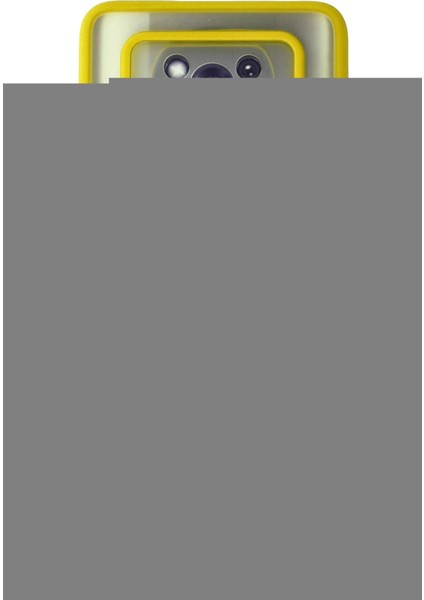 Xiaomi Pocophone X3 Kılıf Palm Buzlu Kamera Sürgülü Silikon - Sarı