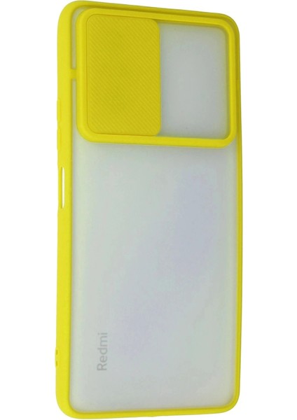 Xiaomi Redmi Note 10 Pro Kılıf Palm Buzlu Kamera Sürgülü Silikon - Sarı modelleri