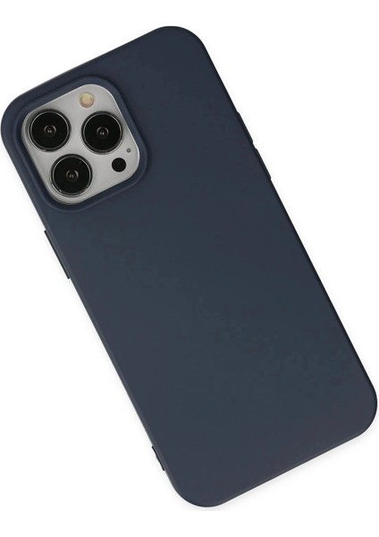 iPhone 15 Pro Kılıf Nano Içi Kadife Silikon - Lacivert modelleri