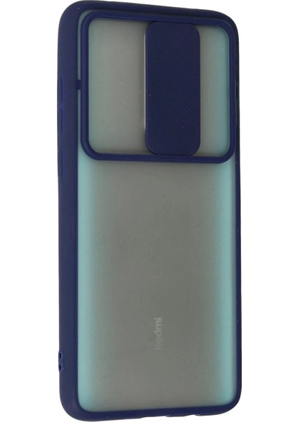 Xiaomi Redmi Note 8 Pro Kılıf Palm Buzlu Kamera Sürgülü Silikon - Lacivert modelleri