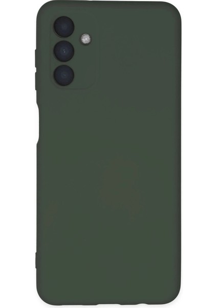 Samsung Galaxy A04S Kılıf Nano Içi Kadife Silikon - Koyu Yeşil