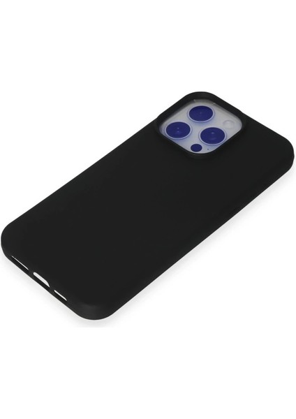 iPhone 15 Pro Max Kılıf Nano Içi Kadife Silikon - Siyah fırsatları
