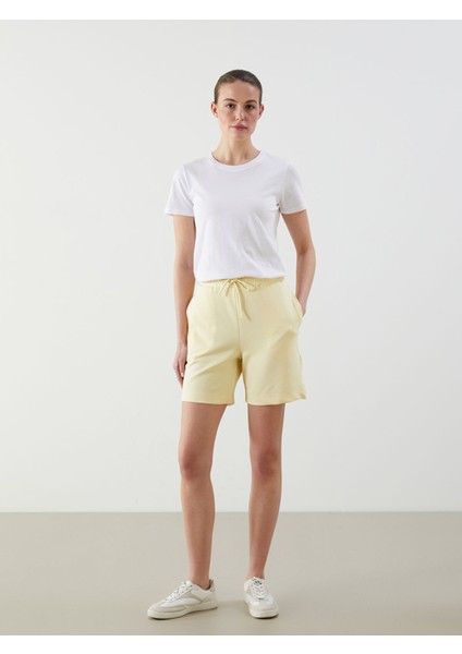 Yeni Sezon Beli Lastikli Kadın Şort