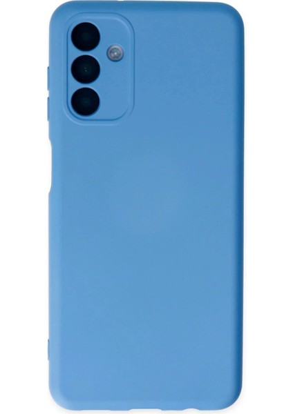 Samsung Galaxy A04S Kılıf Nano Içi Kadife Silikon - Mavi