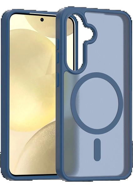 Samsung Galaxy A56 Jota Magsafe Kapak - Lacivert