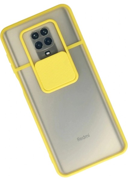 Xiaomi Redmi Note 9 Pro Kılıf Palm Buzlu Kamera Sürgülü Silikon - Sarı fiyatları