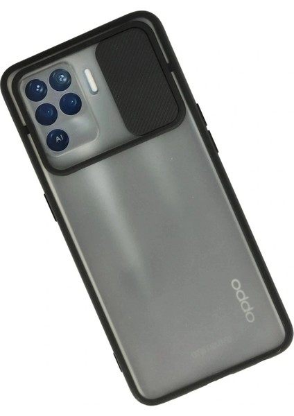 Oppo Reno 5 Lite Kılıf Palm Buzlu Kamera Sürgülü Silikon - Siyah fiyatları