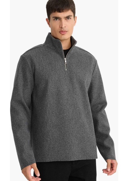 Regular Fit Yarım Fermuarlı Sweatshirt E9626AX25AU