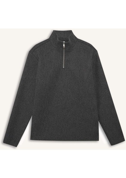 Regular Fit Yarım Fermuarlı Sweatshirt E9626AX25AU