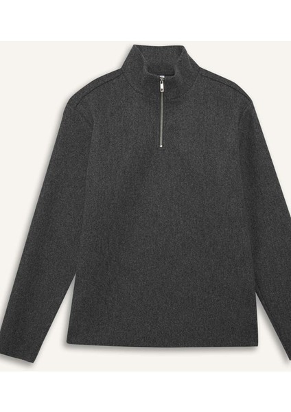 Regular Fit Yarım Fermuarlı Sweatshirt E9626AX25AU