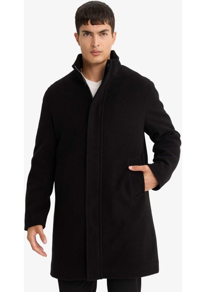 Regular Fit Dik Yaka Cepli Fermuarlı Astarlı Kaşe Parka F0752AX25WN modelleri