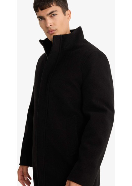 Regular Fit Dik Yaka Cepli Fermuarlı Astarlı Kaşe Parka F0752AX25WN fırsatları