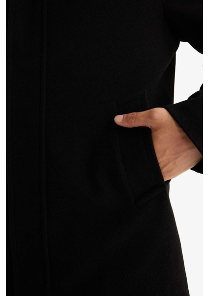 Regular Fit Dik Yaka Cepli Fermuarlı Astarlı Kaşe Parka F0752AX25WN indirimleri