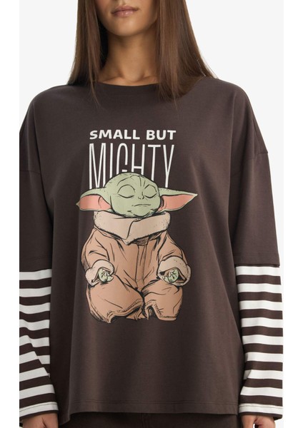 Star Wars Oversize Geniş Kalıp Bisiklet Yaka Uzun Kollu Tişört F8917AX25AU fırsatları