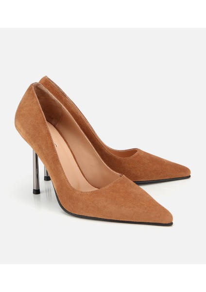 01AYH315240A370 KADIN Süet Deri Taba Metal Detaylı Stiletto fiyatları