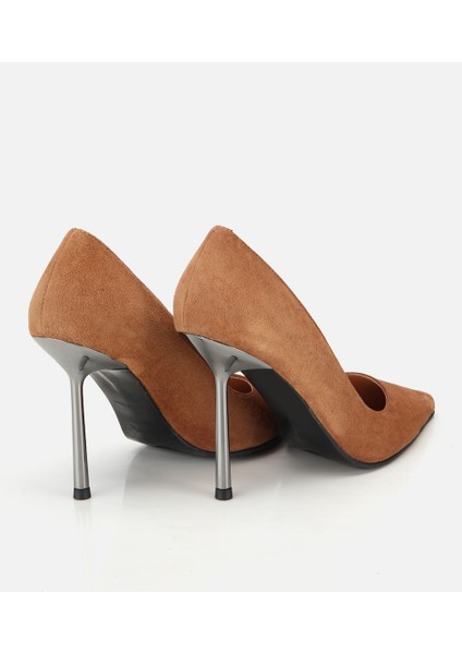 01AYH315240A370 KADIN Süet Deri Taba Metal Detaylı Stiletto fırsatları