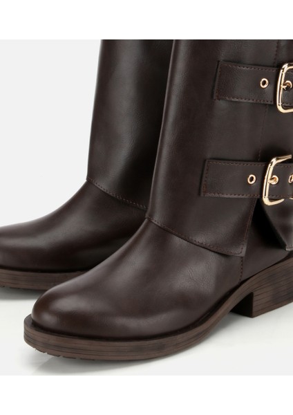 01CIH315130A480 KADIN Kahverengi Tokalı Düz Çizme modelleri