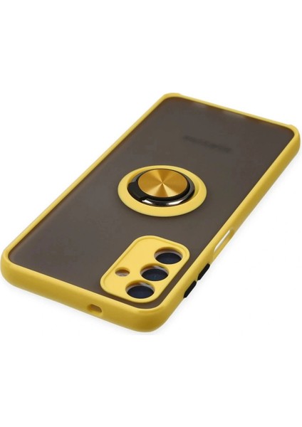 Samsung Galaxy A04S Kılıf Montreal Yüzüklü Silikon Kapak - Sarı fırsatları