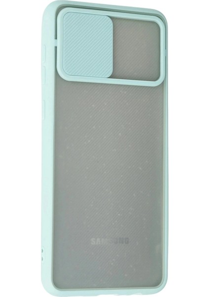 Samsung Galaxy A02 Kılıf Palm Buzlu Kamera Sürgülü Silikon - Turkuaz modelleri