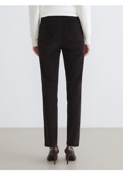 Yeni Sezon Dar Fit Kadife Kadın Pantolon fırsatları