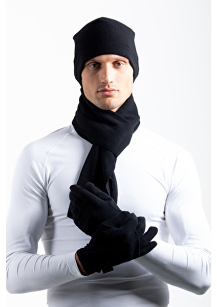 Siyah Polar Eldiven Unisex Kullanıma Uygun Düz Desenli Kış Sezonu modelleri