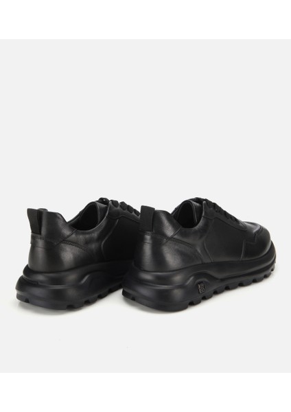 02AYH314090A100 ERKEK Deri Siyah Comfort Yüksek Tabanlı Spor Ayakkabı fırsatları