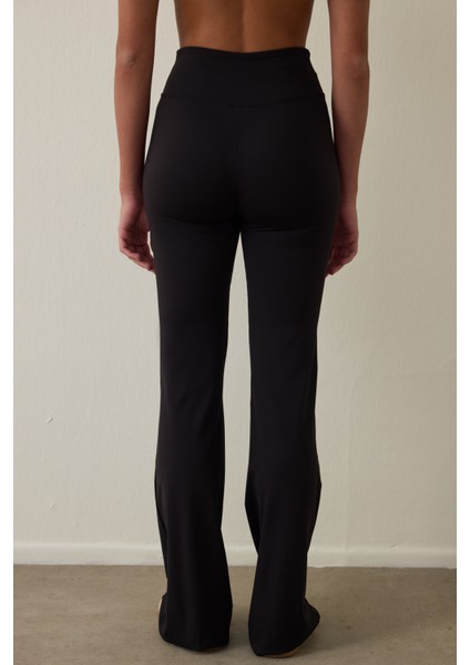 Siyah Yüksek Bel Flare (Ispanyol Paça) Pantolon modelleri