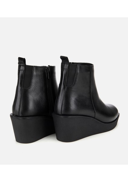 01BOH315790A100 KADIN Deri Siyah Hafif Dolgu Bilekte Topuklu Bot fırsatları