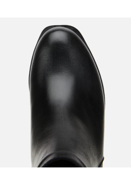 01BOH315790A100 KADIN Deri Siyah Hafif Dolgu Bilekte Topuklu Bot indirimleri