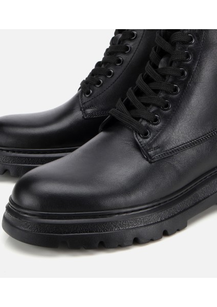 02BOH314190A100 ERKEK Deri Siyah Fermuarlı Yüksek Tabanlı Casual Bot modelleri