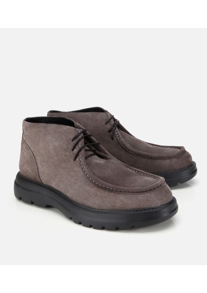 02BOH311930A250 ERKEK Süet Deri Gri Dikiş Detaylı Chelsea Bot fiyatları