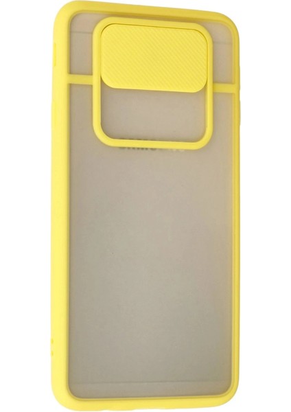 Samsung Galaxy J7 Prime Kılıf Palm Buzlu Kamera Sürgülü Silikon - Sarı modelleri