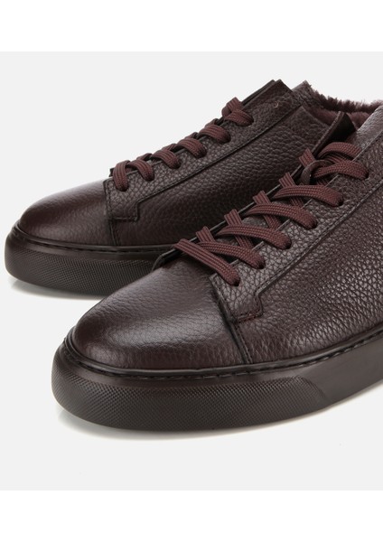 02AYH317560A480 ERKEK Deri Kahverengi Içi Kürklü Düz Günlük Ayakkabı modelleri