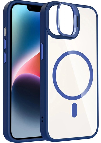 Apple iPhone 11 Remim Lensli Magsafe Standlı Kapak - Lacivert fiyatları