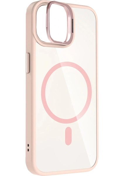 Apple iPhone 11 Remim Lensli Magsafe Standlı Kapak - Pembe modelleri