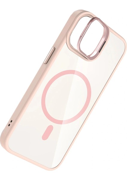 Apple iPhone 11 Remim Lensli Magsafe Standlı Kapak - Pembe fırsatları
