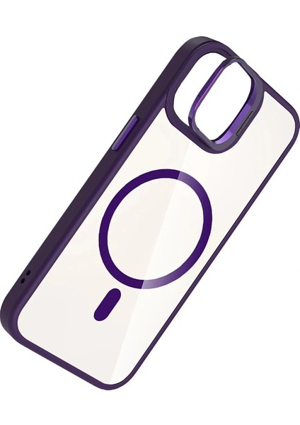 Apple iPhone 11 Remim Lensli Magsafe Standlı Kapak - Derin Mor fırsatları