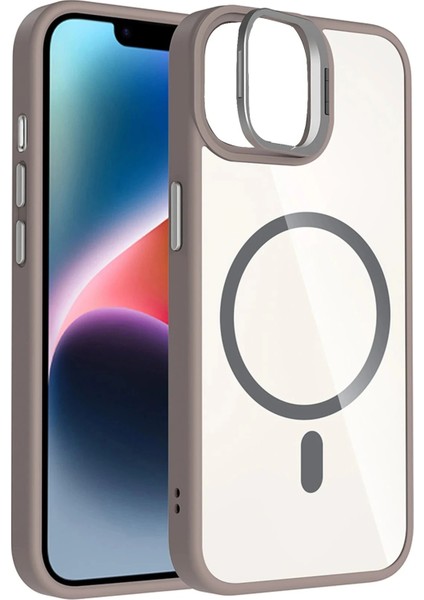 Apple iPhone 11 Remim Lensli Magsafe Standlı Kapak - Titan Gri fiyatları