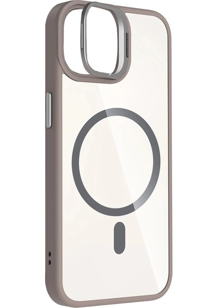 Apple iPhone 11 Remim Lensli Magsafe Standlı Kapak - Titan Gri modelleri