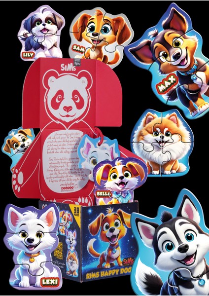 Bebekler Için Ilk Puzzle Yapboz Baby Sevimli Köpekler - 1 Yaş Üstü Montessori Eğitici Oyuncak fiyatları